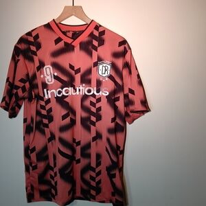 Zara Red and Black Graphic Short Sleeve Tee